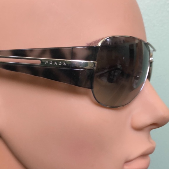 Prada Grey/Black Aviator Sunglasses - Picture 5 of 10